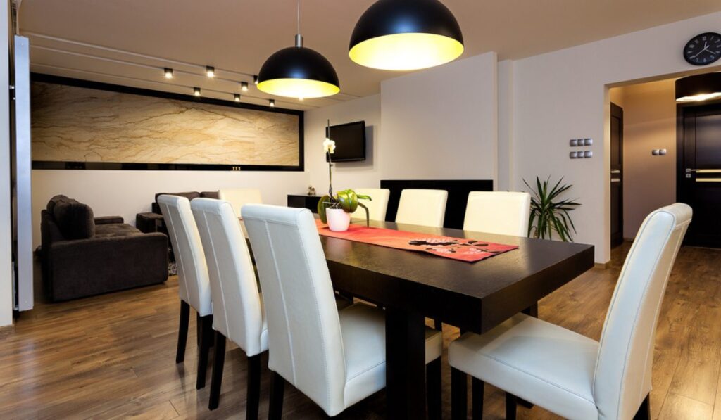 Dining Room Ceiling with Lights